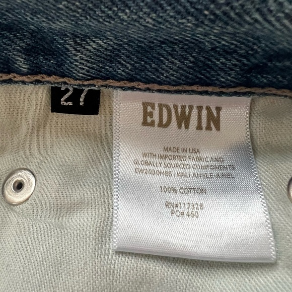 Edwin Kali ankle vintage straight jeans NWT - Picture 10 of 14